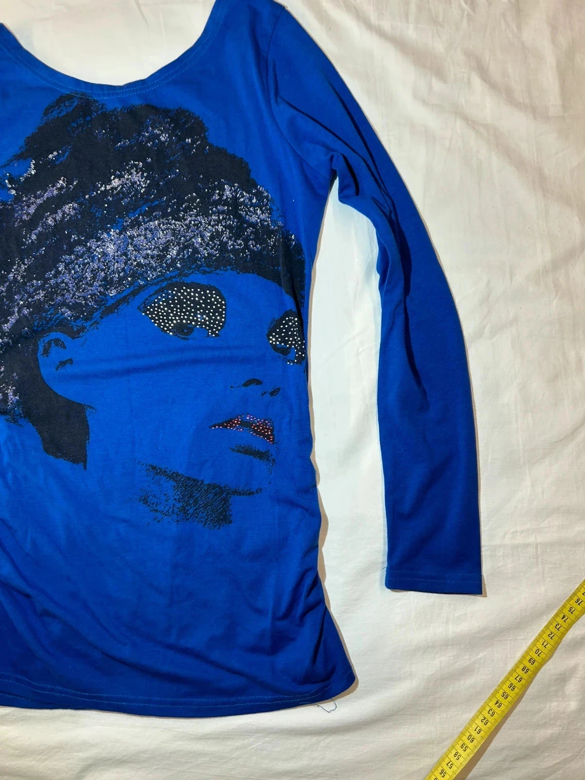 Toumaï navy blue print long sleeve blouse – photo 3